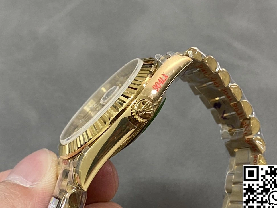 Date SmoothTexture Diamond 983 Steel Gold Hourmarker Factory Day M228238-0005 Dial Tungsten Rolex v5 QF 0715